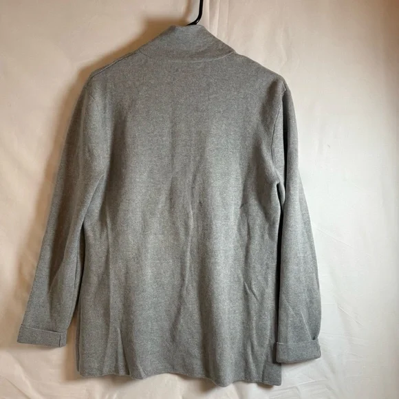 J.Crew Mercantile Sweater Blazer Gray Knit Jacket Women’s Medium - Picture 6 of 9